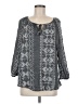 Fred David Gray Long Sleeve Blouse Size M - photo 1