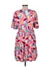 Haptics Print Pink Casual Dress Size L - photo 2