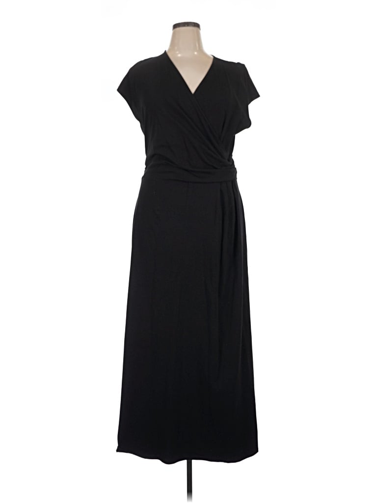 Pre-owned Lands' End Casual Dress In Black
