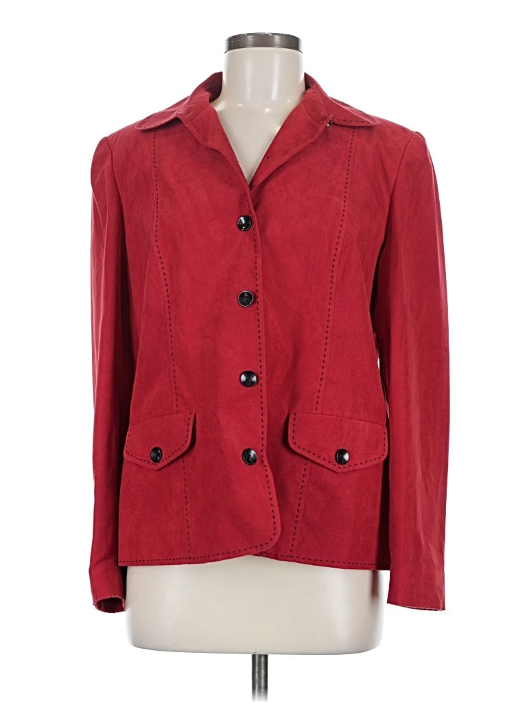 Pre-owned Alfred Dunner Blazer Jacket In Red