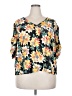 Ava & Viv 100% Polyester Floral Yellow 3/4 Sleeve Blouse Size 2X - photo 1