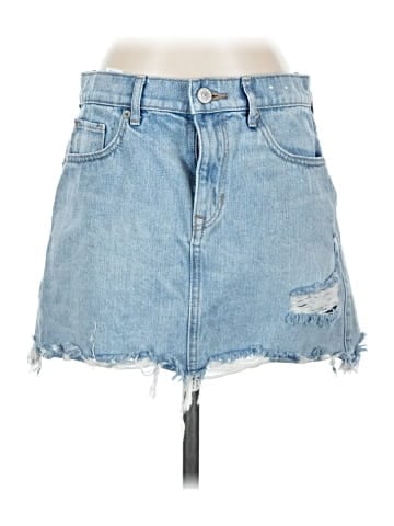 Express Denim Skirt (view 1)
