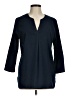 Van Heusen 100% Polyester Blue 3/4 Sleeve Blouse Size M - photo 1