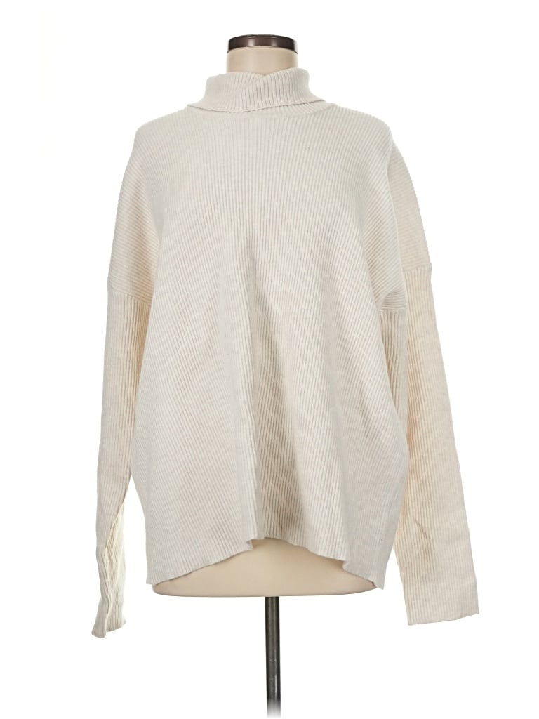 Pre-owned Splendid Turtleneck Sweater In Ivory
