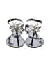 Venus Silver Black Sandals Size 7 1/2 - photo 2