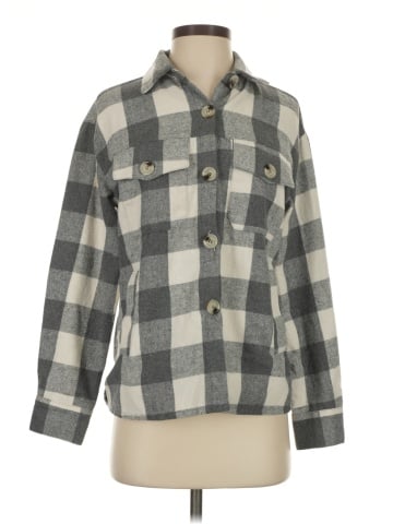 Kendall & Kylie Long Sleeve Button-Down Shirt (view 1)