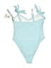 Cider Solid Blue One Piece Swimsuit Size M - photo 2