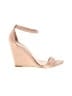 Just Fab Solid Pink Tan Wedges Size 8 - photo 1