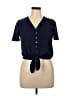 Unbranded Blue Short Sleeve Blouse Size L (estimated) - photo 1