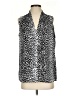 Laundry by Shelli Segal 100% Polyester Animal Print Black Sleeveless Blouse Size S - photo 1