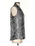Laundry by Shelli Segal 100% Polyester Animal Print Black Sleeveless Blouse Size S - photo 4