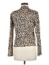 Gaze Animal Print Ivory Long Sleeve Blouse Size M - photo 2