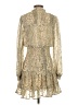 Aqua 100% Polyester Paisley Gold Cocktail Dress Size S - photo 2