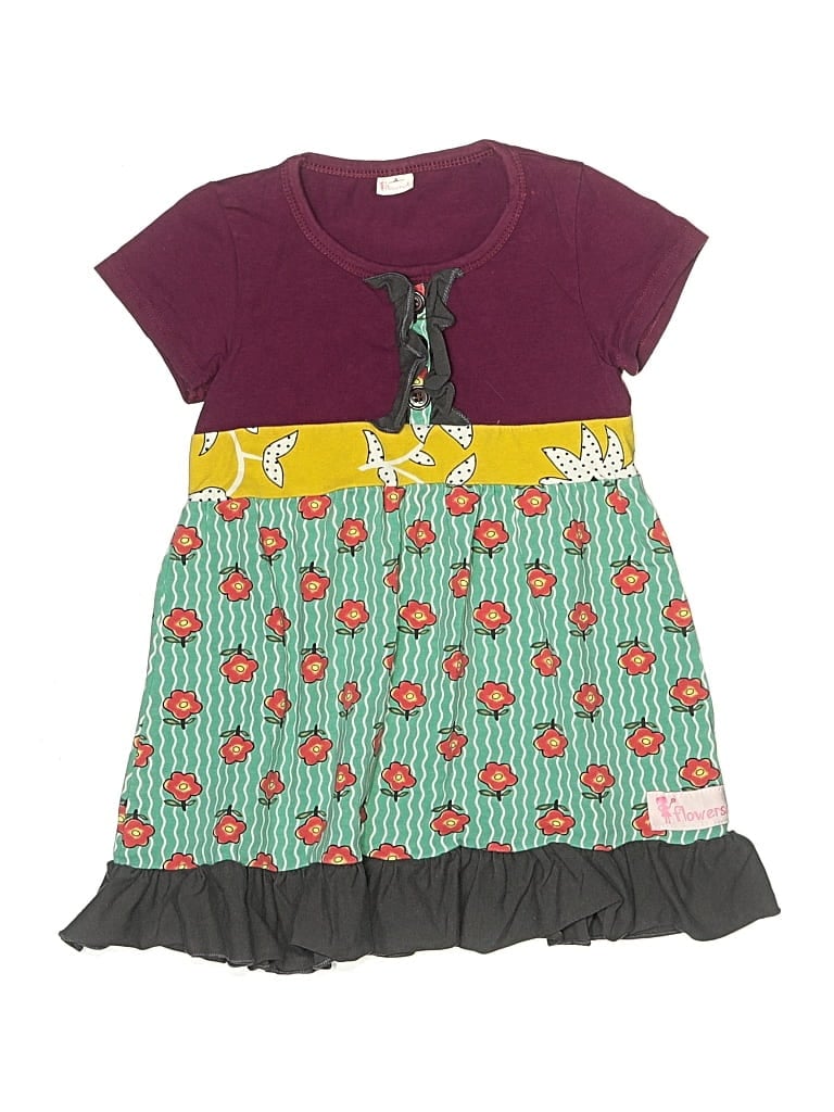 Pre-owned Assorted Brands Kids' Dress In Burgundy