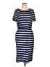 Shein Stripes Blue Casual Dress Size L - photo 1