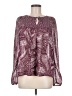 Gap 100% Polyester Burgundy Long Sleeve Blouse Size M - photo 1