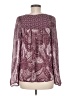 Gap 100% Polyester Burgundy Long Sleeve Blouse Size M - photo 2