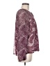 Gap 100% Polyester Burgundy Long Sleeve Blouse Size M - photo 4