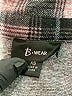 B.wear Plaid Gray Long Sleeve Blouse Size XS - photo 7