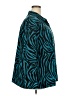Susan Graver 100% Polyester Animal Print Teal Long Sleeve Blouse Size 2X - photo 4