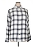 Express Outlet 100% Rayon Plaid Silver Long Sleeve Button-Down Shirt Size XL - photo 1
