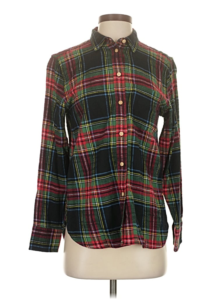 Pre-owned Jcrew Long Sleeve Button Down Shirt In Green