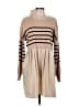 Assorted Brands Stripes Tan Casual Dress Size L - photo 1