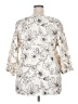 Fred David Floral Ivory 3/4 Sleeve Blouse Size 2X - photo 2