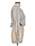 Rag & Bone Stripes Silver Long Sleeve Blouse Size L - photo 4