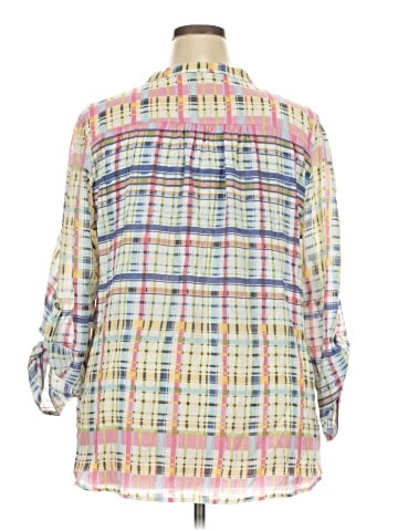 Zac & Rachel 3/4 Sleeve Button-Down Shirt (view 2)