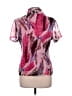 Assorted Brands 100% Polyester Print Pink Short Sleeve Blouse Size L - photo 2