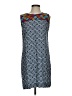 Escapada Graphic Blue Casual Dress Size S - photo 1