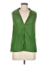 Zara 100% Polyester Green Sleeveless Blouse Size M - photo 1