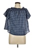Love In Blue Short Sleeve Blouse Size L - photo 1