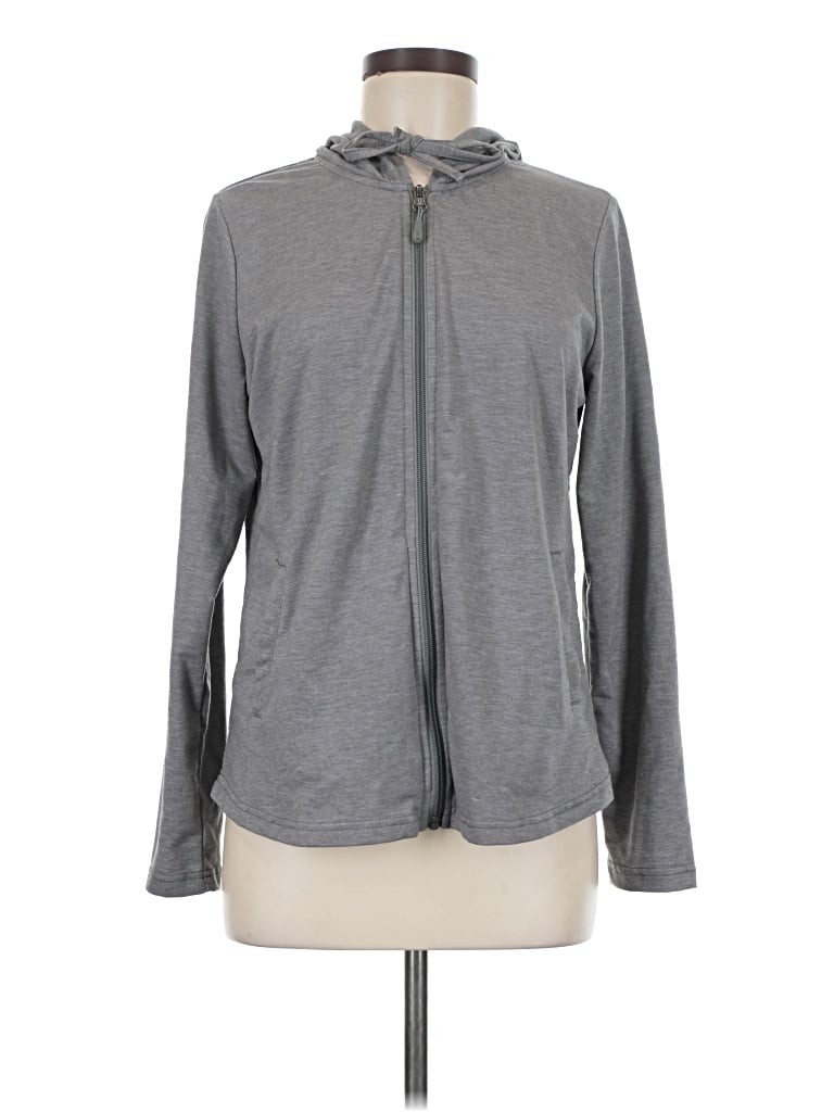 Pre-owned 32 Degrees Zip Up Hoodie In Gray