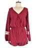 Express Hearts Burgundy Romper Size M - photo 1