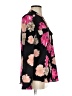 Calvin Klein 100% Polyester Floral Black Long Sleeve Blouse Size S - photo 4