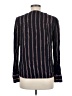 Hinge Stripes Black Long Sleeve Blouse Size M - photo 2