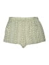 Zara Chevron-herringbone Green Gold Shorts Size M - photo 2