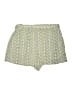 Zara Chevron-herringbone Green Gold Shorts Size M - photo 1