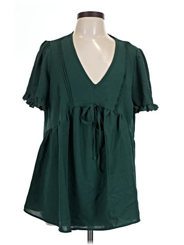 Shein Curve Short Sleeve Blouse (view 1)