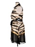 DKNY 100% Polyester Stripes Tan Cocktail Dress Size 14 - photo 5