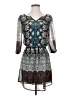 Bebop Paisley Gray Casual Dress Size S - photo 1