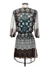 Bebop Paisley Gray Casual Dress Size S - photo 2