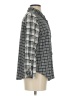 Above and Beyond Checkered-gingham Gray Long Sleeve Blouse Size S - photo 4