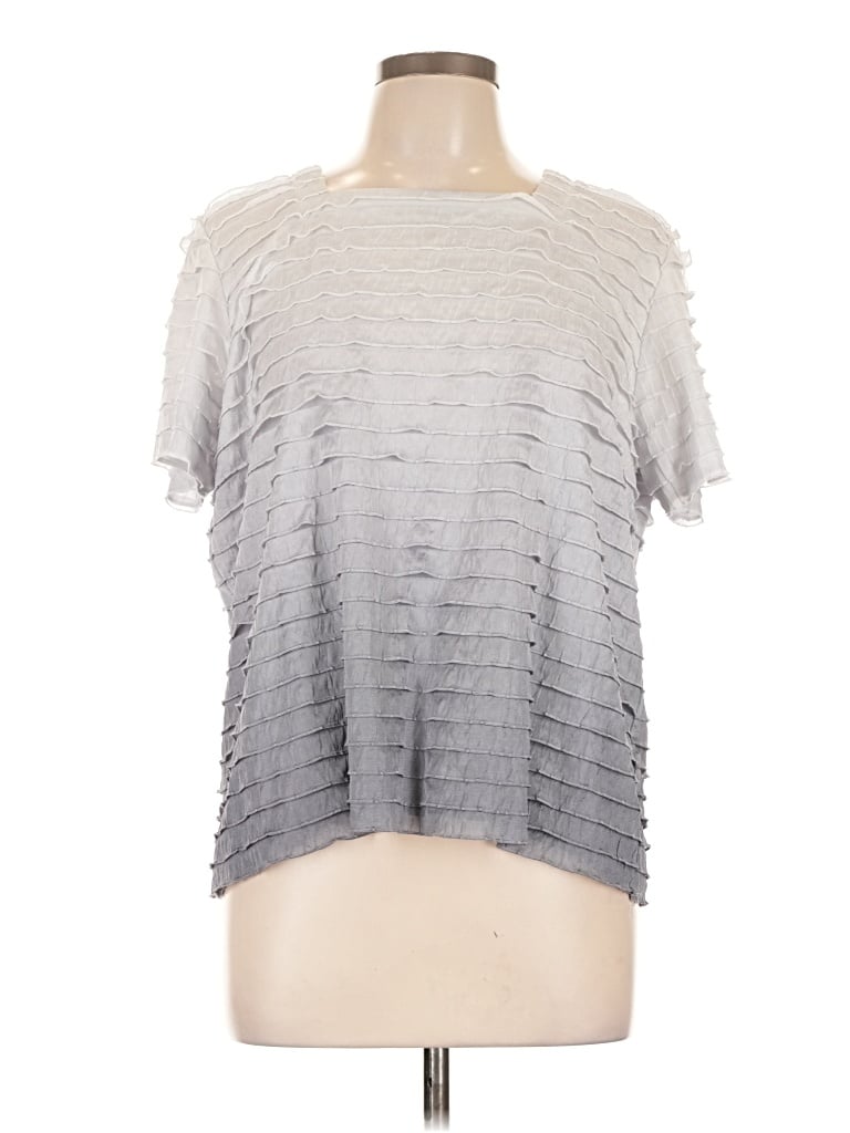 Pre-owned Alfred Dunner Short Sleeve T-shirt In Silver
