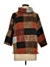 Jodifl 100% Polyester Plaid Brown Turtleneck Sweater Size L - photo 1