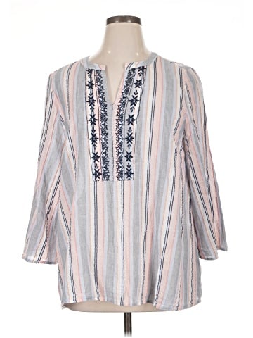 New Directions Long Sleeve Henley (view 1)