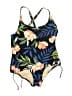 Kona Sol Tropical Blue One Piece Swimsuit Size 14 - photo 1