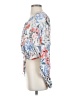 VICI 100% Rayon Floral Blue 3/4 Sleeve Blouse Size S - photo 5